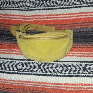 Urban Outfitters Suede fanny Pack in Chartreuse